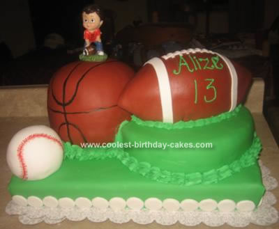  Cream Themed Birthday Party on Sport Birthday Cakes