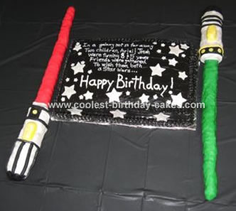 Star Wars Birthday Party Ideas on Star Wars Light Saber Cake