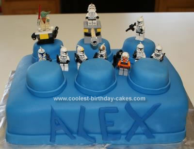Star Wars Coloring Sheets on Homemade Star Wars Lego Cake