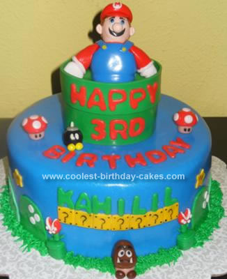 Mario Birthday Cakes on Coolest Super Mario Birthday Cake 114