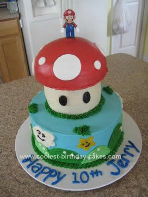 Homemade Birthday Cake on Homemade Super Mario Birthday Cake