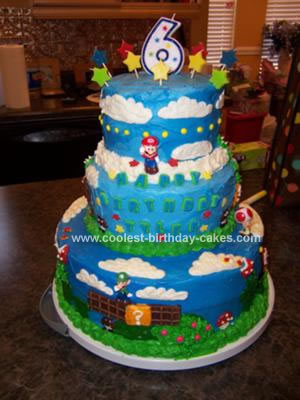 Mario Birthday Cake on Coolest Super Mario Bros  6th Birthday Cake 39