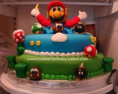 Mario Birthday Cakes on Coolest Super Mario Brothers Birthday Cake 70