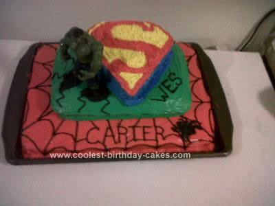 Dinosaur Birthday Cakes on Superhero Birthday Cake On Coolest Superheros Birthday Cake 2 21405571