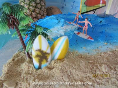 Sports Themed Birthday Party on Coolest Surfing Birthday Party Cake 16