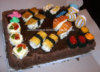  Birthday Party Ideas on Coolest Sushi Candy Birthday Cake 7