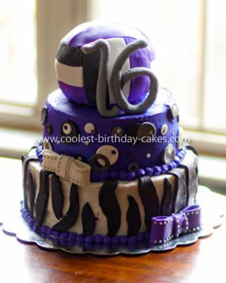 Zebra Birthday Cakes on Coolest Sweet 16 Volleyball Birthday Cake 2