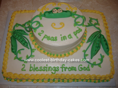Twin Baby Shower Cakes on Coolest Sweet Pea Cake 4