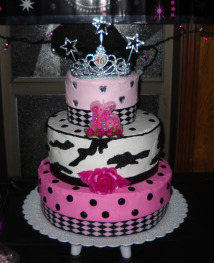 Zebra Birthday Cakes on Coolest Sweet Sixteen Cake