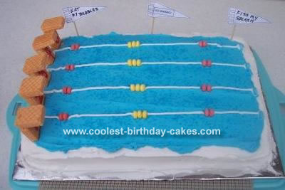 Pin Coolest Swimming Pool Party Cake 45 Cake on Pinterest