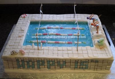Pin Coolest Swimming Pool Birthday Cake 35 Cake on Pinterest