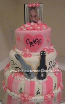 Birthday Cakes Houston on Homemade Taylor Swift Birthday Cake