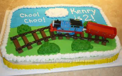 Thomas  Train Birthday Cake on Homemade Thomas The Train Birthday Cake