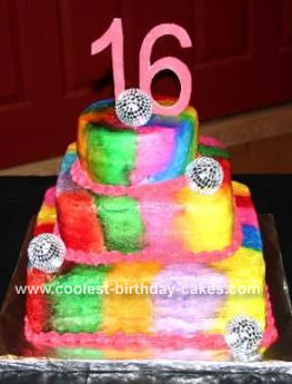 Sweet Birthday Party Ideas on Coolest Tie Dye Cake