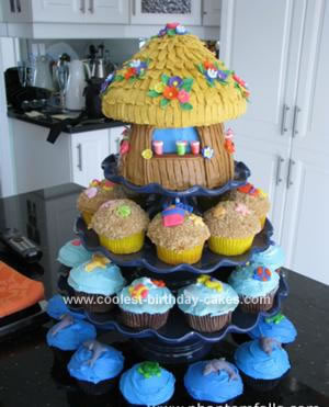 Homemade Birthday Cake on Coolest Tiki Hut Cake And Beach Cupcakes 35