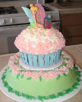 Simple Birthday Cakes on Aug Stephanie Cake Belle Giant Everything Handmade Tinkerbell Cakes