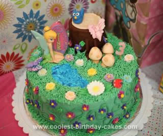 Fairy Birthday Cake on Coolest Tinkerbell Fairy Garden Birthday Cake 142