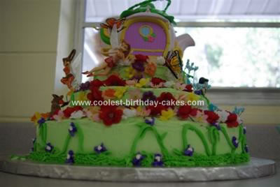 Fish Birthday Cakes on Coolest Tinkerbell Garden Birthday Cake 28