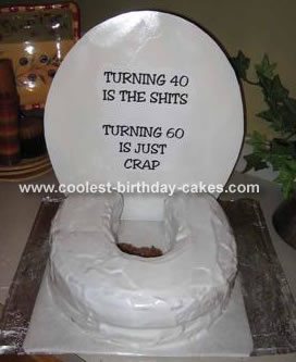 60th Birthday Cake Ideas on Toilet Birthday Cake
