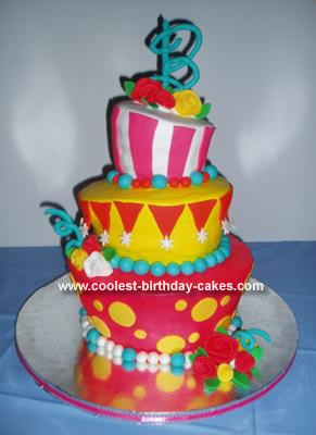 Fondant Birthday Cakes on Coolest Topsy Turvy Cake 3