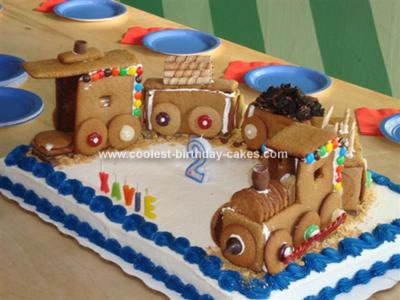 Homemade Birthday Cakes on Homemade Train Birthday Cake