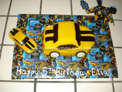 Transformer Birthday Cake on Bumble Bee Birthday Party Ideas