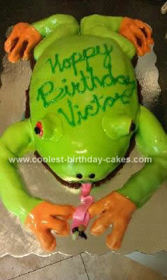 Homemade Birthday Cake on Coolest Tree Frog Fondant Cake 89
