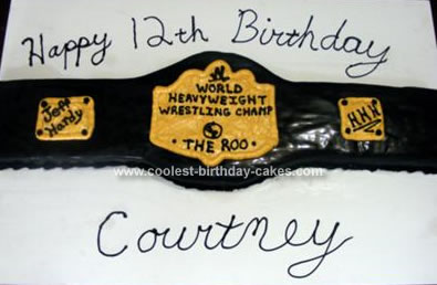 Birthday Cakes on Coolest Wwe Belt Birthday Cake 12