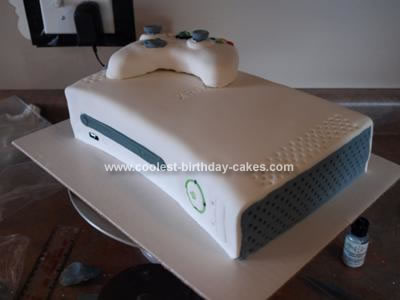 This was my first attempt at a XBOX 360 Birthday Cake and I was pretty happy