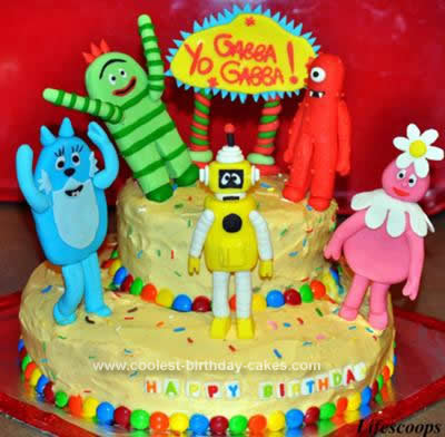 Gabba Gabba Birthday Cakes on Coolest Yo Gabba Gabba Birthday Cake 42 21591612 Jpg