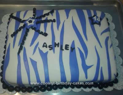 This Zebra Print Birthday Cake was for a teen's surprise party.