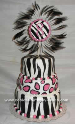 Zebra Print Birthday Cakes on Cool Cakes Animal Print First Birthday Cake
