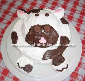 Chocolate Birthday Cake on Cow Cake 11