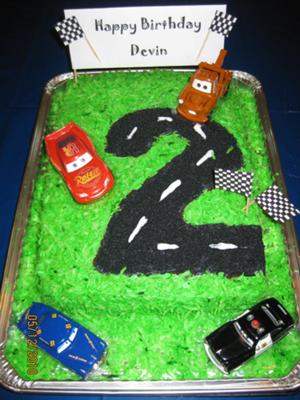 Cars Birthday Cakes on Disney Cars 2nd Birthday Cake