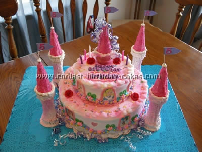 Birthday Party Games  Girls on Disney Castle Cake 169