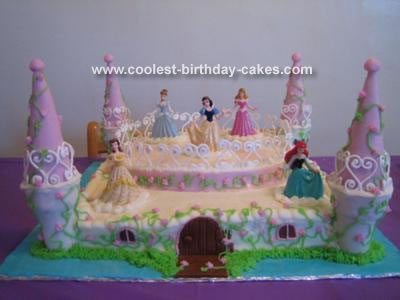 Baby Birthday Cakes on Disney Princesses Castle Cake 166