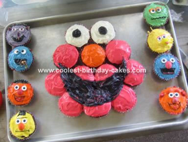 Elmo Birthday Cake on Elmo And Friends Cupcakes 5 21338073 Jpg