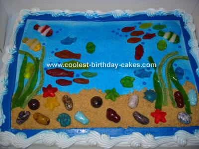 Costco Birthday Cakes on Super Easy Fish And Ocean Cake