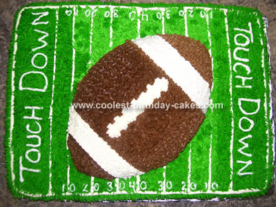 Football Field. This football cake was made for a nine year old little boy 