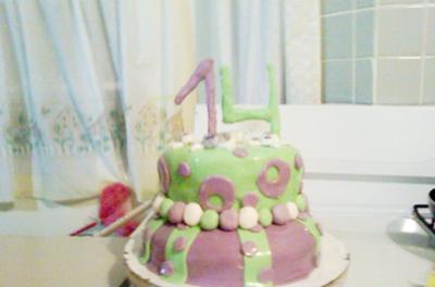 Homemade Birthday Cakes on Homemade 14th Birthday Cake