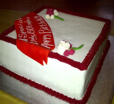 Homemade Birthday Cakes on Homemade 80th Rose Birthday Cake