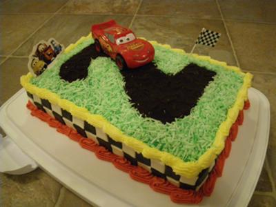 Cars Birthday Cake on Homemade Cars 2nd Birthday Cake