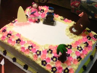 Hawaiian Birthday Cakes on Homemade Hawaiian Theme Cake