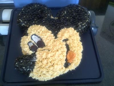Mickey Mouse Birthday Cake on Homemade Mickey Mouse And Donald Duck
