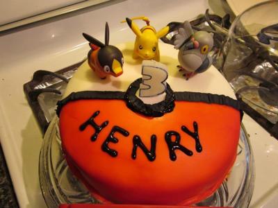 Pokemon Birthday Cake on Homemade Pok  Mon Cake