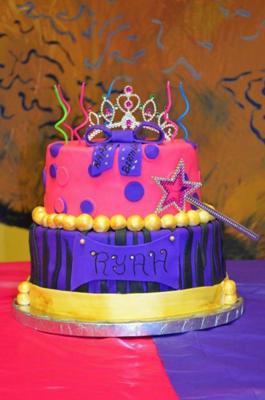 Zebra Birthday Cake on Homemade Princess Birthday Cake
