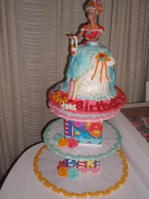 Homemade Birthday Cake on Homemade Princess Doll Birthday Cake