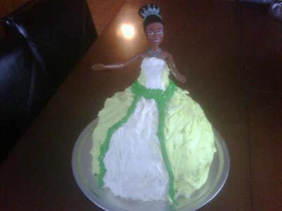 Princess Birthday Cake on Homemade Princess Tiana Cake