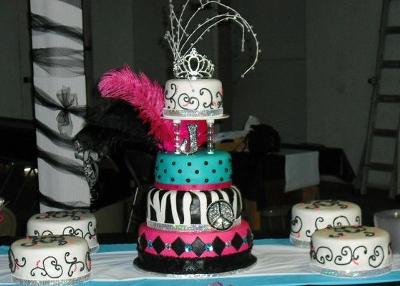 Zebra Birthday Cake on Homemade Quinceanera Birthday Cake