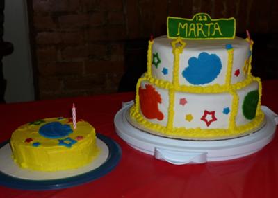 Birthday Cakes  York on Homemade Sesame Street Birthday Cake